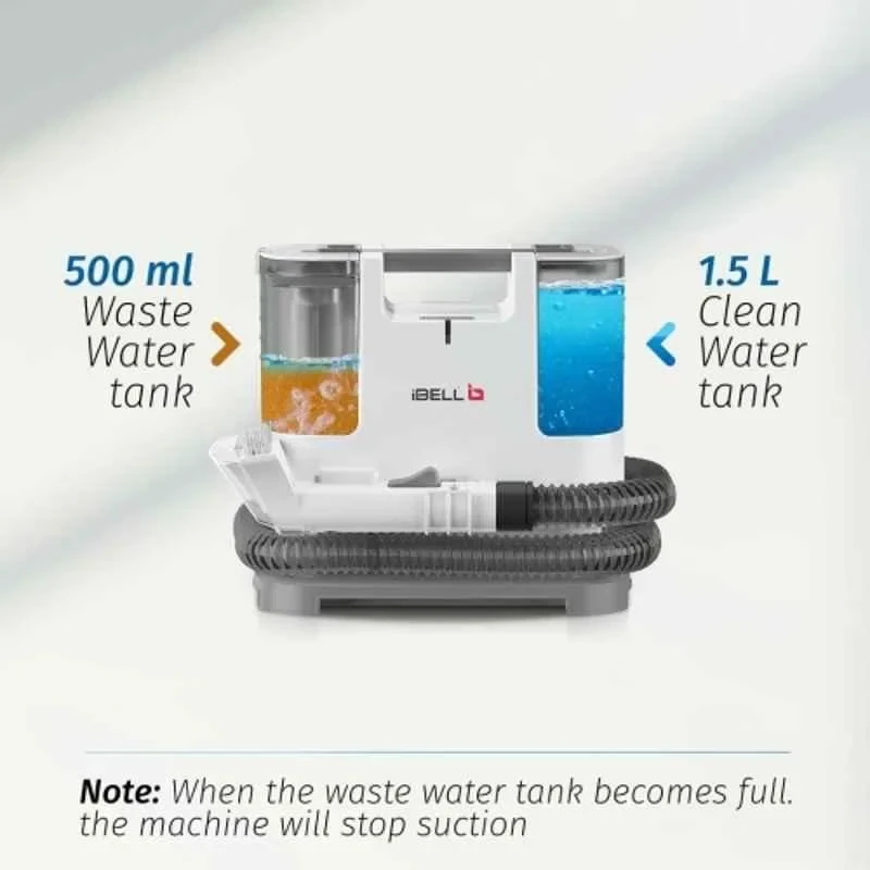 iBELL 12kPA 1.8 Litre Dual Tanks Portable Spot & Carpet Cleaner image-3