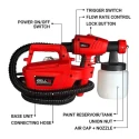 iBELL 800W 800ml Red HVLP Floor Based Electric Paint Spray Gun SG80-27 image-3