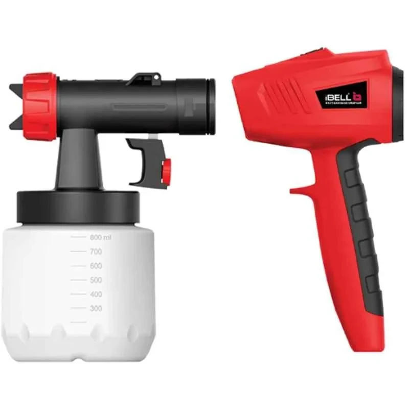 iBELL 800W 800ml Red HVLP Floor Based Electric Paint Spray Gun SG80-27 image-4