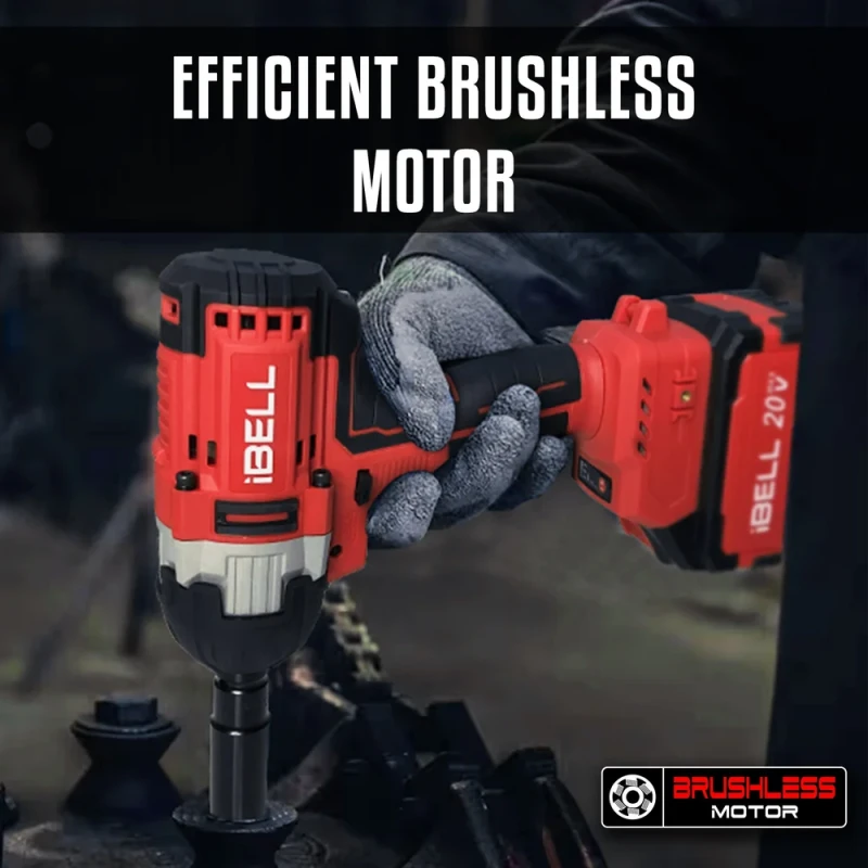 iBELL Brushless Cordless Impact Wrench with 4Ah Battery & Charger BW20-50 image-2