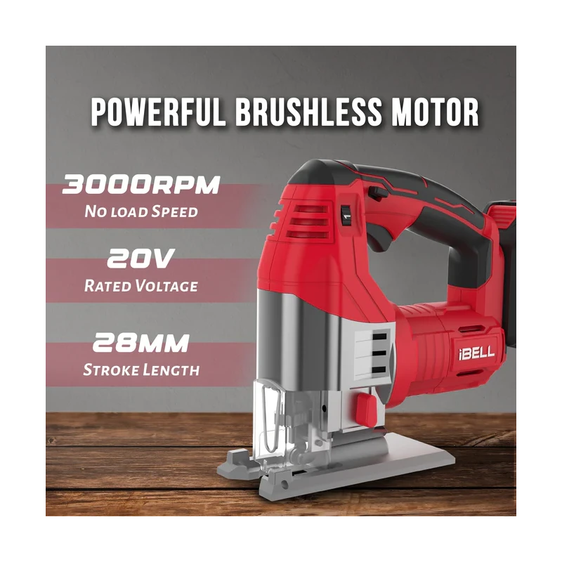 iBELL Cordless Brushless Jigsaw with 2Ah Battery & Charger One Power Series BJ29-65 image-3