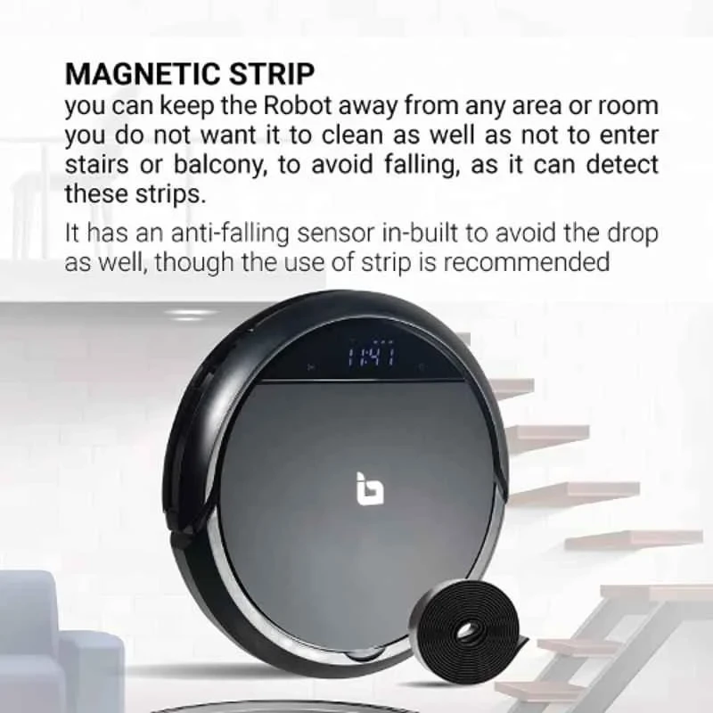 iBELL 1300Pa Black Robot Vacuum Cleaner RVCNW BLK image-3