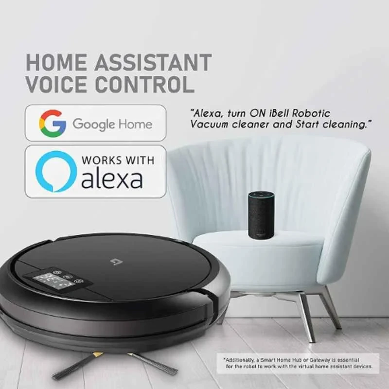 iBELL 1300Pa Black Robot Vacuum Cleaner RVCNW BLK image-5