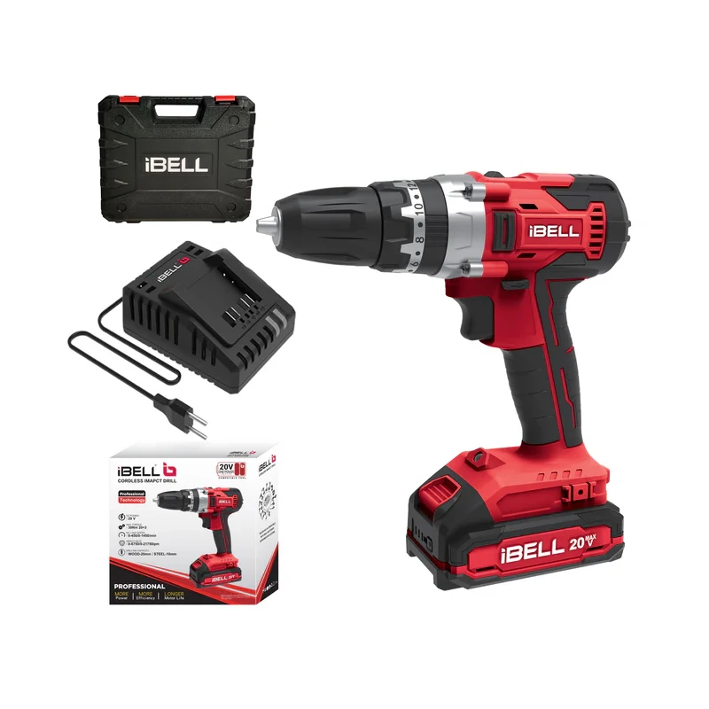 iBELL 20V 30Nm 1450rpm Cordless Impact Drill with Charger & 2Ah Battery CD20-30 image-1