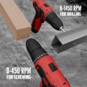 iBELL 12V DC 1500mAh Red Cordless Driver Drill with 1 Pc Charger 2 Pcs Battery & 32 Pcs Accessories IBL CD12-74 image-4