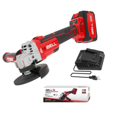 iBELL 20V 8500rpm Cordless Brushless Angle Grinder with 4Ah Battery & Charger BA20-25 image-1