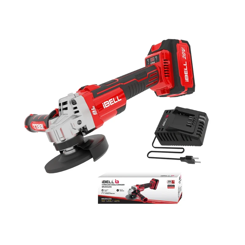 iBELL 20V 8500rpm Cordless Brushless Angle Grinder with 4Ah Battery & Charger BA20-25 image-1