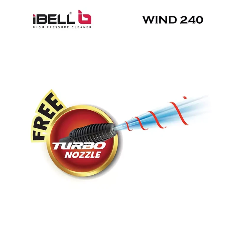 iBELL 165bar 7.6lpm 2400W Induction Motor Black & Orange High Pressure Washer with Accessories Wind240 image-4