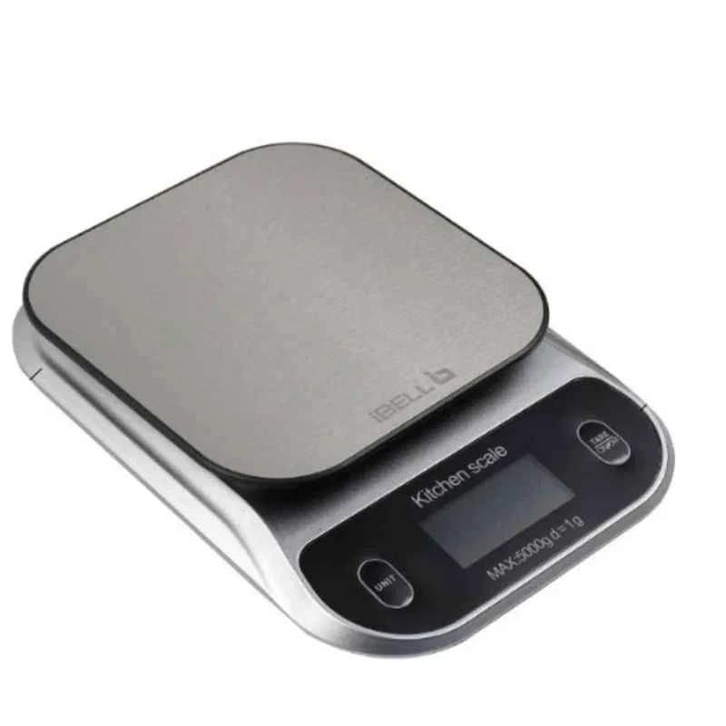 iBELL 5kg Stainless Steel Premium Finish Digital Kitchen Weighing Scale WS5K image-1