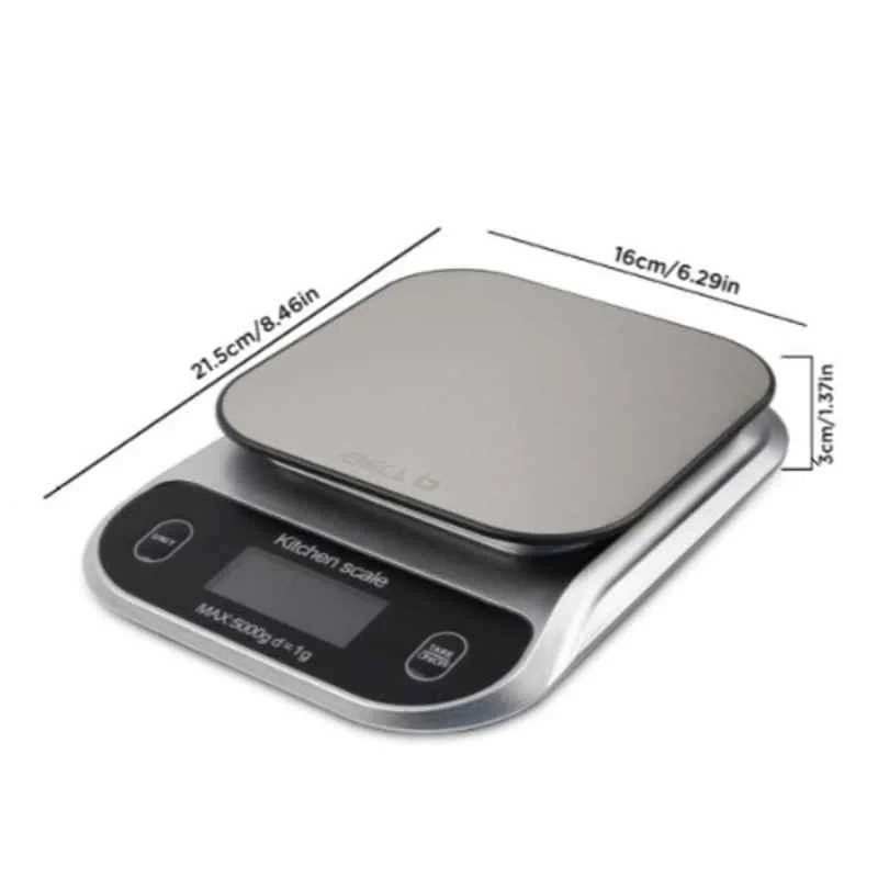 iBELL 5kg Stainless Steel Premium Finish Digital Kitchen Weighing Scale WS5K image-2
