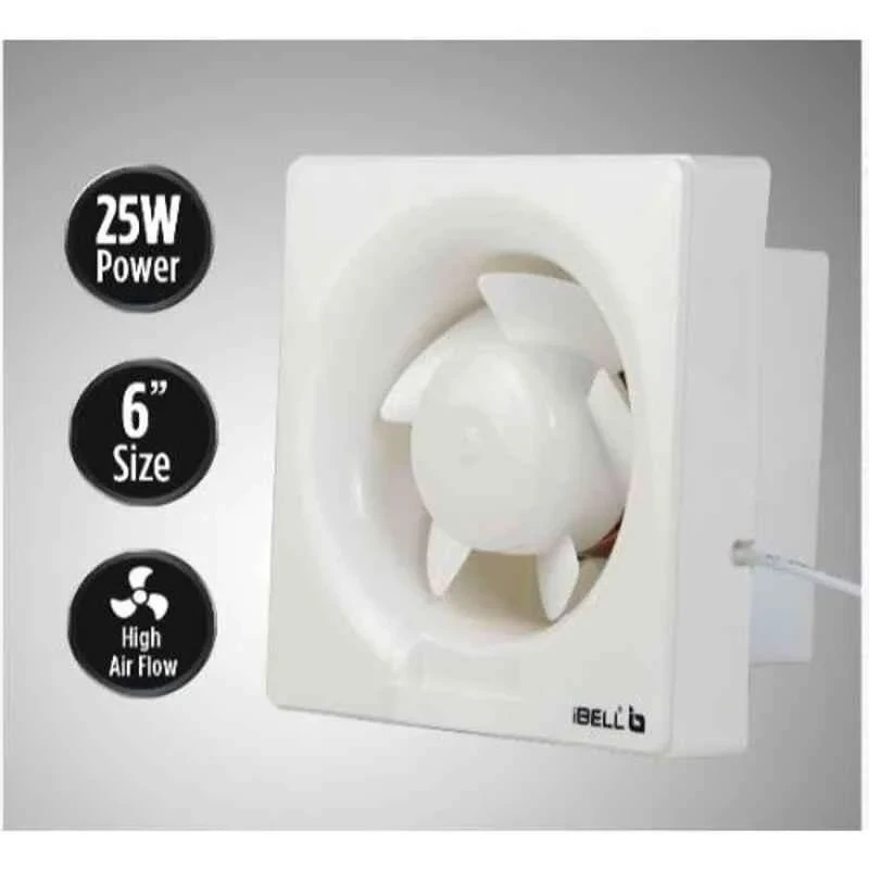 iBELL 25W White Plastic Exhaust Fan Sweep 150 mm IBLVF150W image-2
