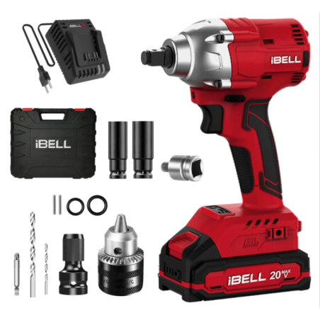 iBELL 20V Brushless Cordless Impact Wrench with 2Ah Battery & Charger BW20-32 image-1