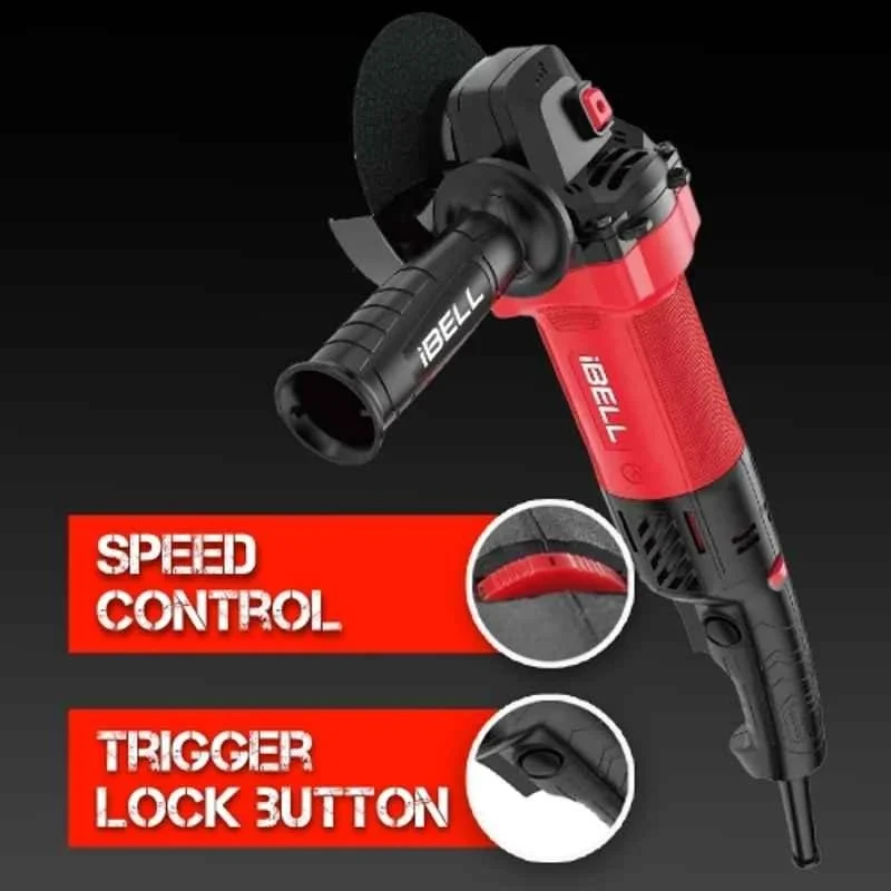 iBELL 1100W 11000rpm 115mm Heavy Duty Angle Grinder AG15-06 image-4