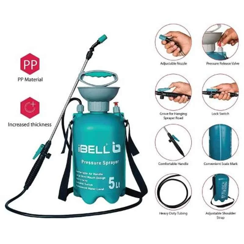 iBELL 5L Polypropylene Manual Sprayer with Adjustable Nozzle image-4