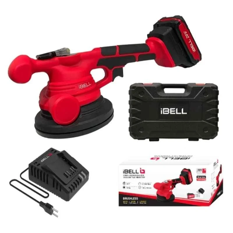 iBELL 150mm 0-15000rpm Cordless Tile Vibrator with 2Ah Battery & Charger CT20-60 image-1
