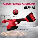 iBELL 150mm 0-15000rpm Cordless Tile Vibrator with 2Ah Battery & Charger CT20-60 image-5