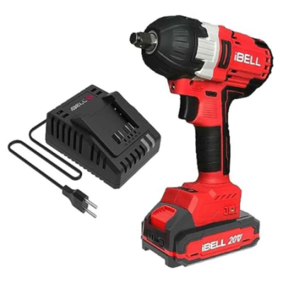 iBELL 20V 1/2 inch Brushless Cordless Impact Wrench with 2Ah Battery & Charger BW 20-50 image-1