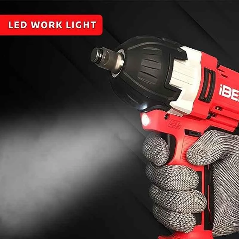 iBELL 20V 1/2 inch Brushless Cordless Impact Wrench with 2Ah Battery & Charger BW 20-50 image-3