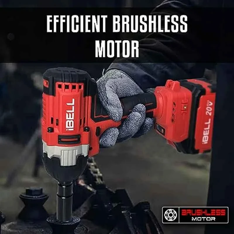 iBELL 20V 1/2 inch Brushless Cordless Impact Wrench with 2Ah Battery & Charger BW 20-50 image-4