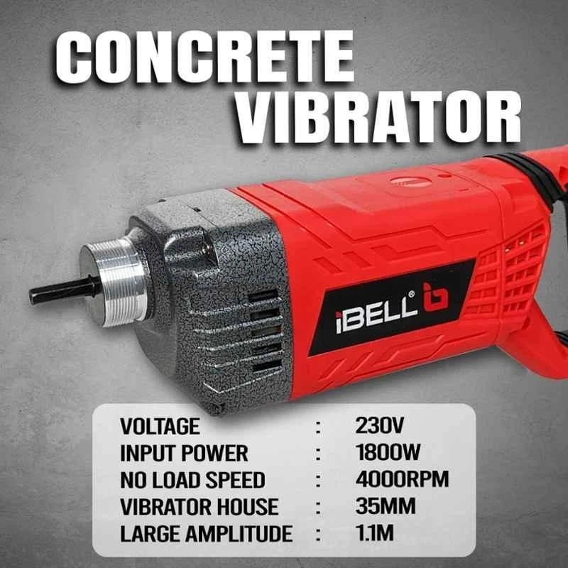 iBELL 1800W 35mm Concrete Vibrator with 1.5m Needle IBL CV35-48 image-4