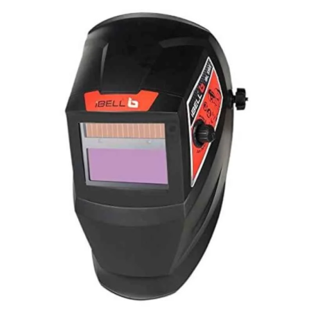 iBELL Large Red Viewing Solar & Battery Powered Auto Darkening Welding Helmet WH550S image-1