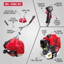 iBELL 2kW 2 Stroke Red Gasoline Brush Cutter with 28mm Shaft 4386BC image-3