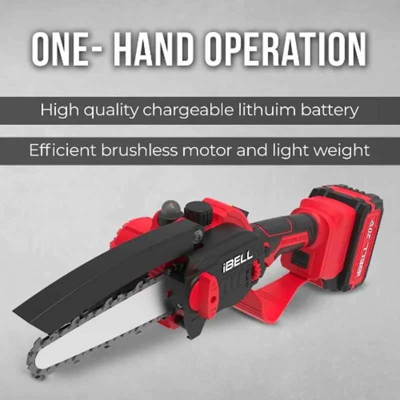 iBELL One Power Series 600W 8 inch Petrol Operated Brushless Cordless Chain Saw without Battery & Charger BS20-08 image-3
