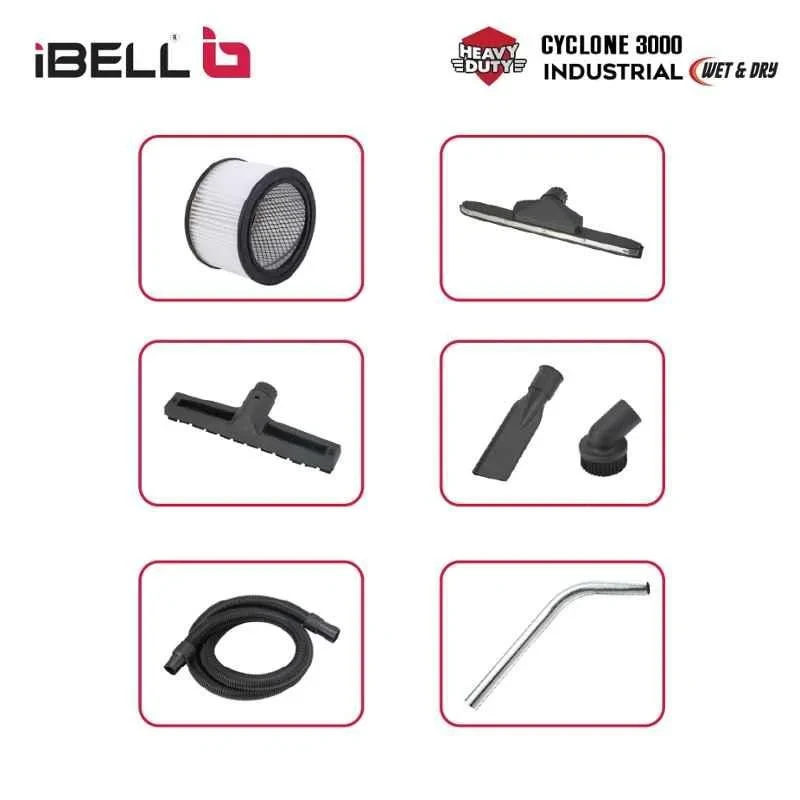 iBELL Cyclone 3000 Industrial Series 1500W 22kPa 70L HEPA Wet & Dry Vacuum Cleaner image-2