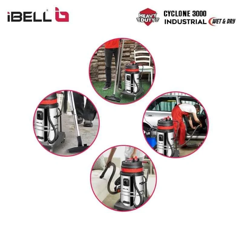 iBELL Cyclone 3000 Industrial Series 1500W 22kPa 70L HEPA Wet & Dry Vacuum Cleaner image-5