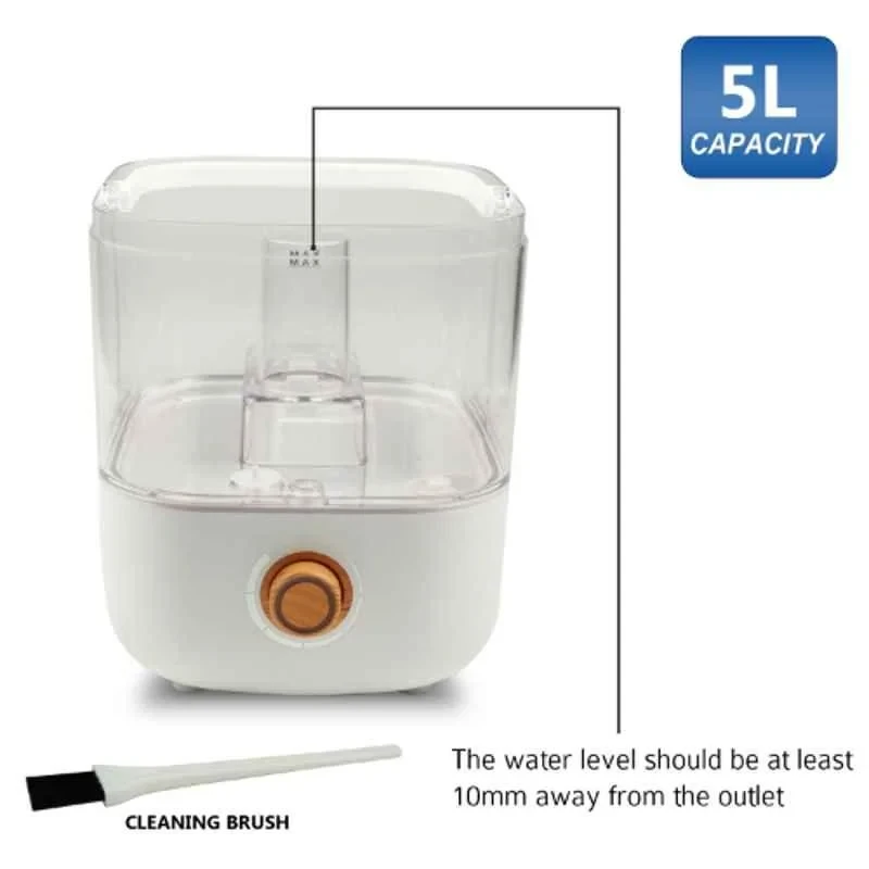 iBELL 25W 5L White Humidifier & Essential Oil Aroma Diffuser with Cool Mist HU1355L image-4