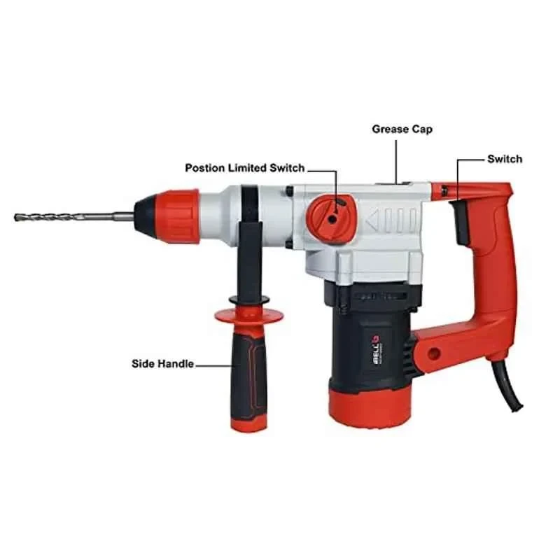 iBELL 26mm 1000W Red Heavy Rotary Hammer Drill IBL RH28-101 image-3