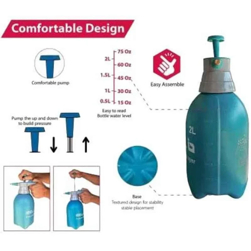 iBELL 2L Polypropylene Blue Manual Hand Held Sprayer MS02-91 image-4