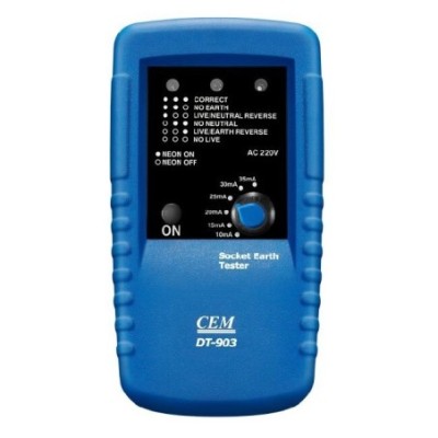 CEM Socket Polarity & Earth Leakage Tester DT-903 image-1