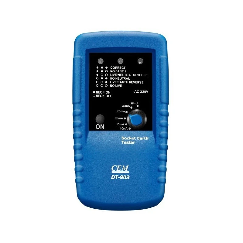 CEM Socket Polarity & Earth Leakage Tester DT-903 image-1