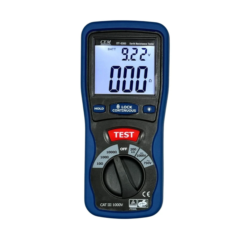 CEM Digital Earth Resistance Tester DT-5300 image-1