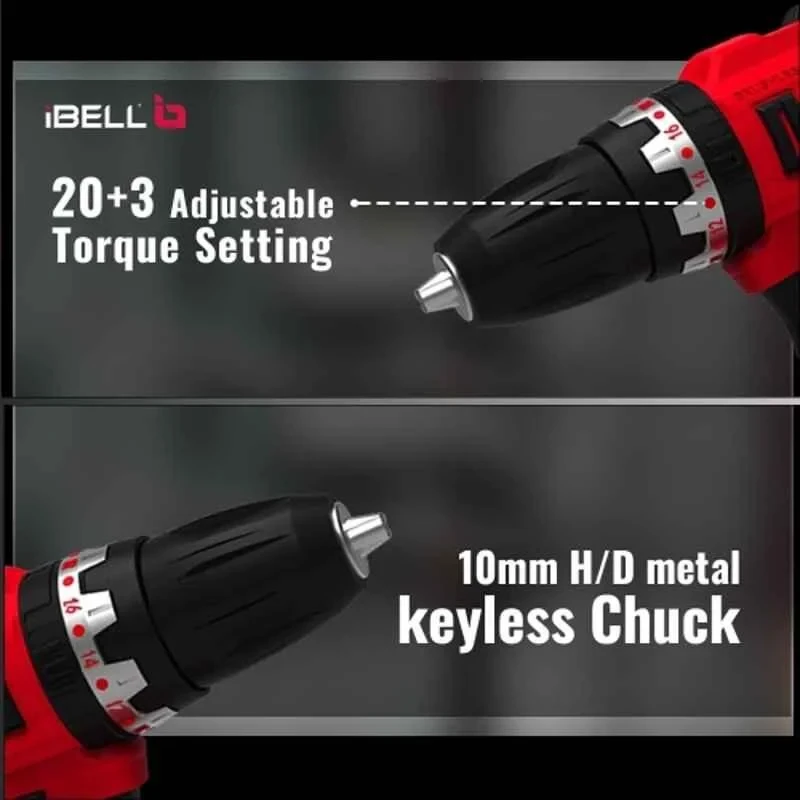 Buy iBELL BD20-38 20V 38Nm Drill 4Ah Battery at lowest prices