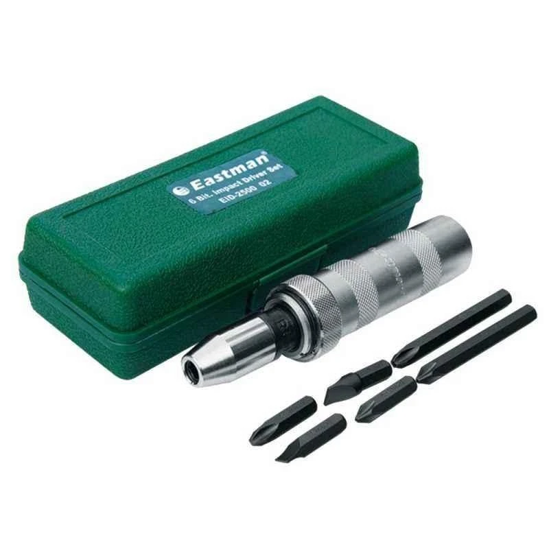 Eastman E-2260N Impact Driver Set - CRV Bits (Chrome Plated) image-3