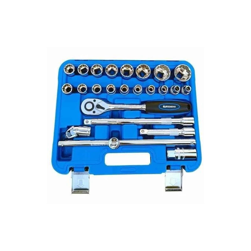 Eastman 24 Pcs 1/2 inch Chrome Vanadium Steel Drive Socket Set image-1