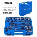 Eastman 24 Pcs 1/2 inch Chrome Vanadium Steel Drive Socket Set image-5