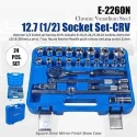 Eastman 24 Pcs 1/2 inch Chrome Vanadium Steel Drive Socket Set image-6