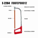 Eastman E-2264 12 inch Steel Frame & ABS Red Hacksaw Frame image-3