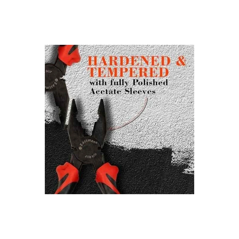 Eastman 8 inch Alloy Steel Black & Red Combination Plier image-2