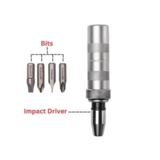 Eastman EID-2500 4 Pcs Silver Chrome Vanadium Steel Impact Driver Set image-1