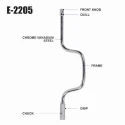 Eastman E-2205 1/2 inch 400mm Chrome Vanadium Steel Speeder Handle image-2