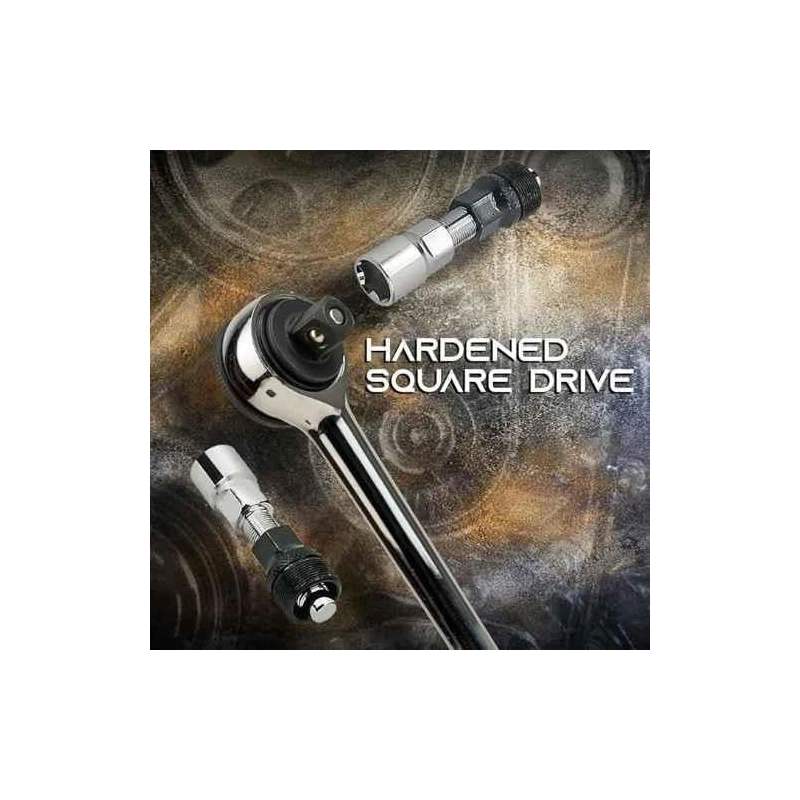 Eastman E-2204 1/2 inch 250mm Chrome Vanadium Steel Round Head Ratchet Handle image-1