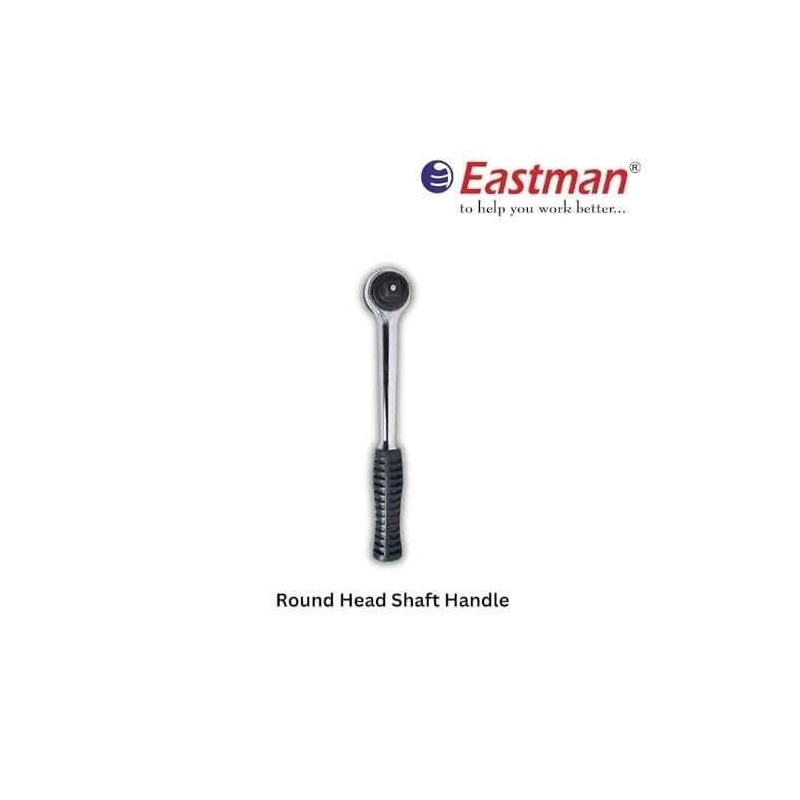 Eastman E-2204 1/2 inch 250mm Chrome Vanadium Steel Round Head Ratchet Handle image-4