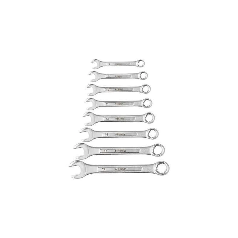 Eastman E-2005 8 Pcs Chrome Vanadium Steel Combination Spanner Set image-2