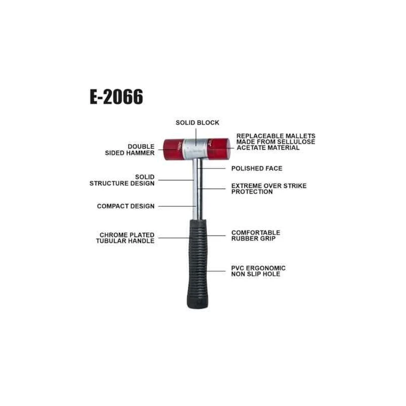 Eastman E-2066 30mm Alloy Steel & Plastic Mallet Hammer image-4