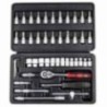 Eastman E-2260 46 Pcs 1/4 inch Chrome Vanadium Steel Drive Socket Set with Blow Mold Case
