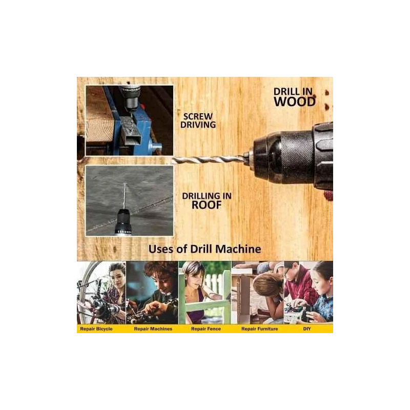 Eastman ECID-13 800W 13mm 18V Lithium-Ion Battery Navy Blue Cordless Drill Driver image-6